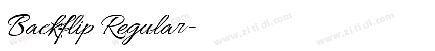 Backflip Regular字体转换